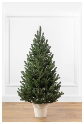 Елка литая "Венская" в горшке зеленая