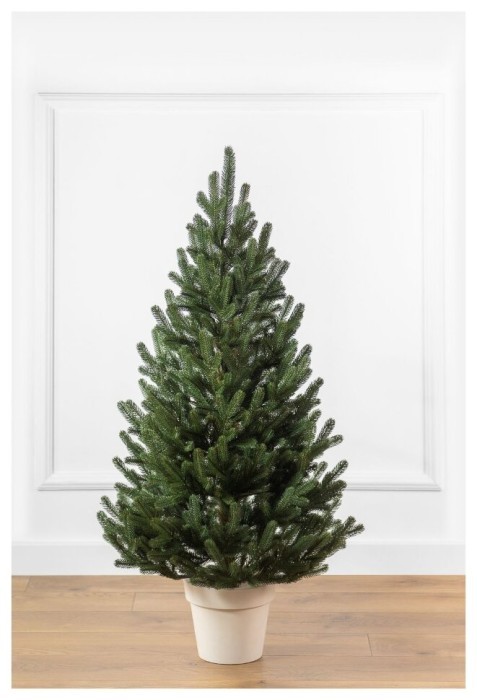 Елка литая "Венская" в горшке зеленая