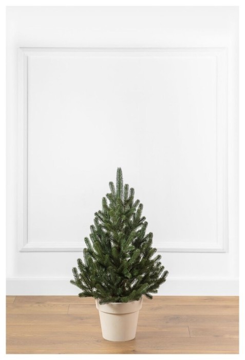 Елка литая "Венская" в горшке зеленая