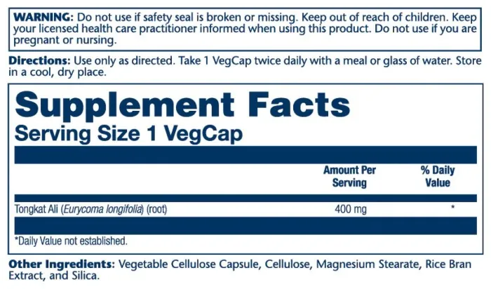 Tongkat Ali 400mg - 60 vcaps