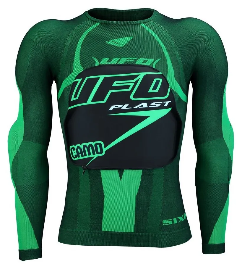 Куртка захисна спортивна UFO CAMO UNDERSHIRT WITH PROTECTIONS XXL Green/black (PE02376) (XXL black, green)