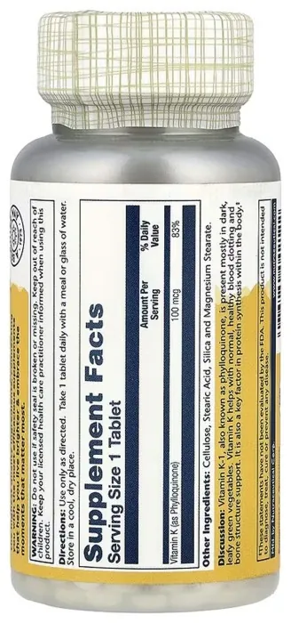 Vitamin K-1 100mcg - 100 tabs