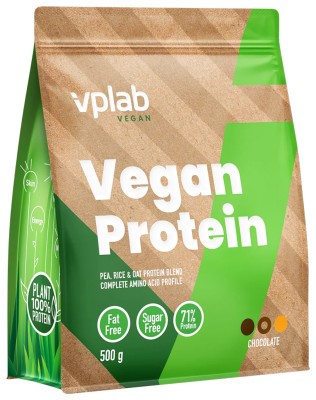 Vegan Protein - 500g Chocolate (Поврежденная упаковка)