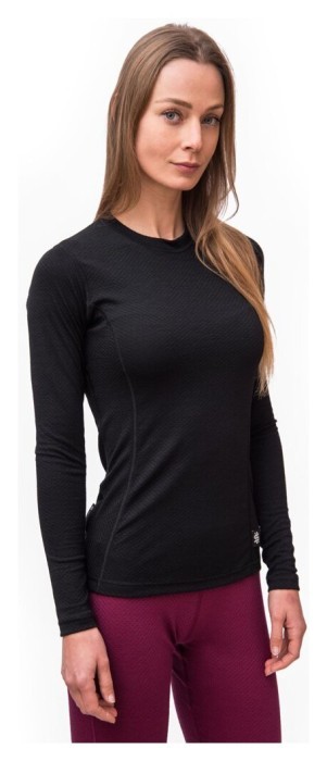 Термофутболка женская Sensor Merino DF LS black 15100029, SW11M-black-L