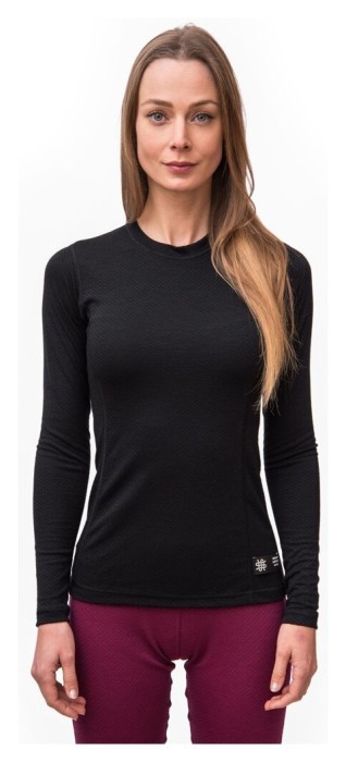 Термофутболка женская Sensor Merino DF LS black 15100029, SW11M-black-L