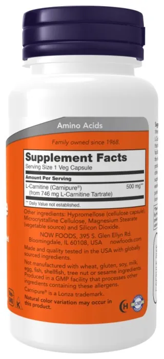 L-Carnitine 500mg - 60 vcaps
