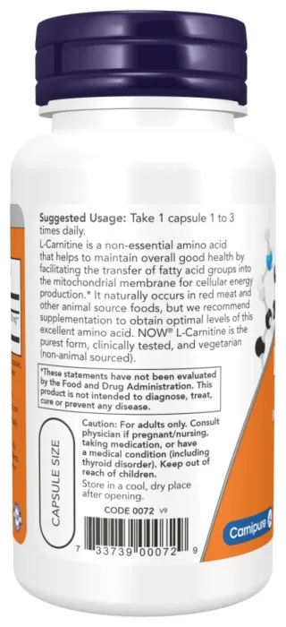 L-Carnitine 500mg - 60 vcaps