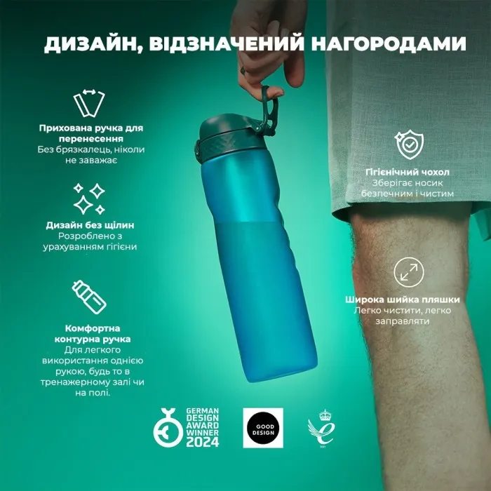 Картофель для воды ION8 1000 мл. (ЭКО бутылка) BPA Free, Aqua