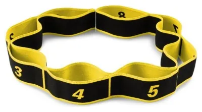 Эспандер с петлями для растяжки PowerPlay PP_4311 Fitness Band Желтая (88*4см.)