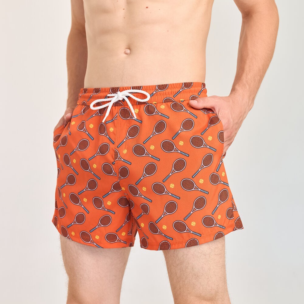 Принтовані чоловічі шорти для плавання Pobedov Pool day Тenis, укр, укр