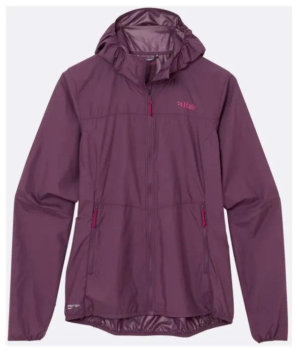 Вітровка жіноча Rab Windgather Hoody Wmns, Mulberry, 12