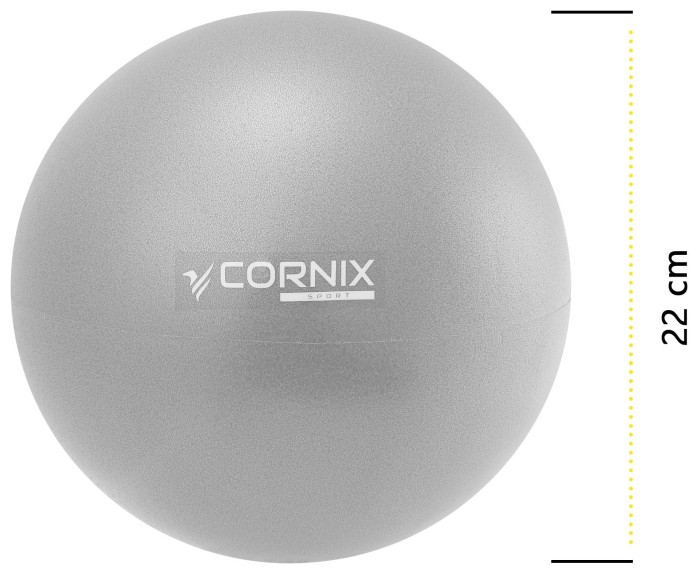 М'яч для пілатесу, йоги, реабілітації Cornix MiniGYMball 22 см XR-0227 Grey