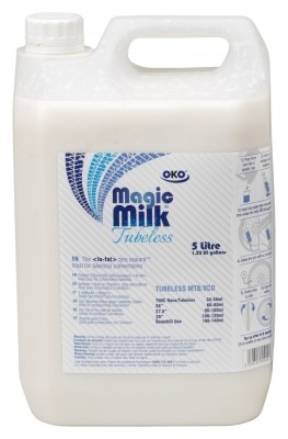 Герметик для бескамерных покрышек латексный OKO Magik Milk Tubeless 5L без шприца