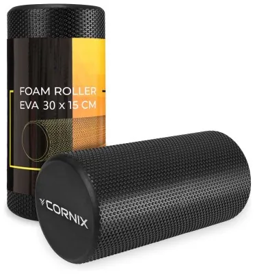 Масажний ролик Cornix EVA+ 30 x 15 см (валик, роллер) XR-0300 Black