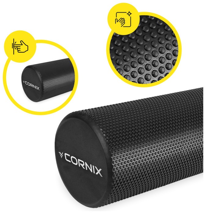 Масажний ролик Cornix EVA+ 30 x 15 см (валик, роллер) XR-0300 Black