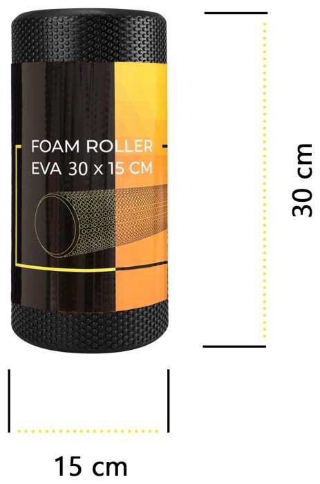 Масажний ролик Cornix EVA+ 30 x 15 см (валик, роллер) XR-0300 Black
