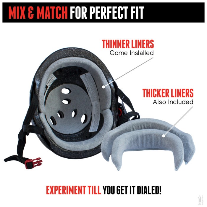 Шолом Triple8 The Certified Sweatsaver Black Rubber
