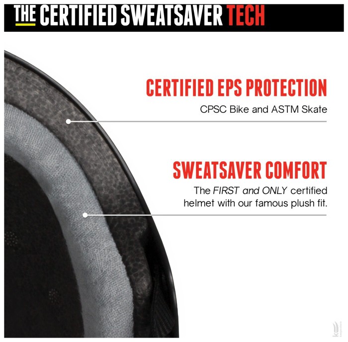 Шолом Triple8 The Certified Sweatsaver Black Rubber
