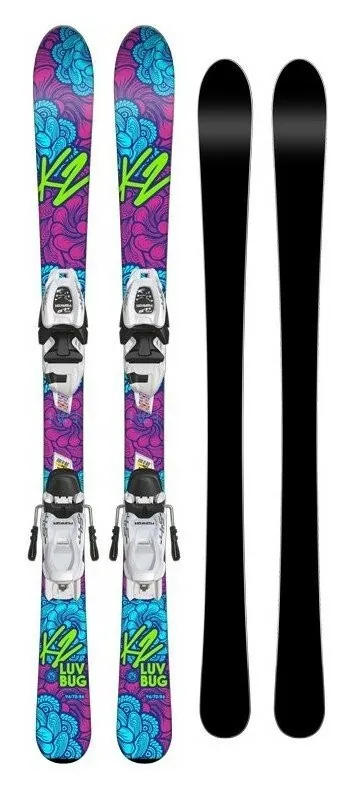 Гірські лижі K2 Luv Bug з кріпленнями FDT 4.5 (124 см black, multicolor)