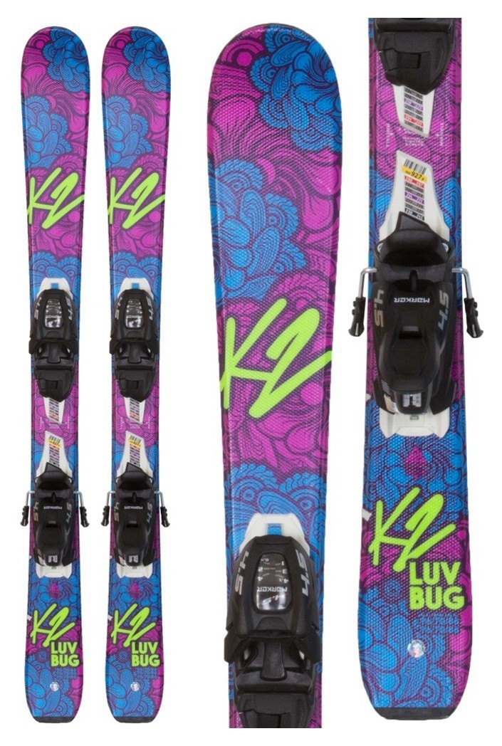 Лежи горные комплект для подростков K2 LUV BUG+FDT 4.5 124см Multicolor/black (10B0807.109.1+10B1019.109.1)