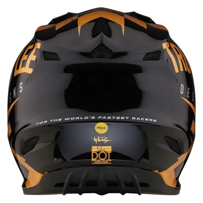 Мотошолом TLD SE4 POLYACRYLITE HELMET RACE SHOP [BLACK/GOLD] M