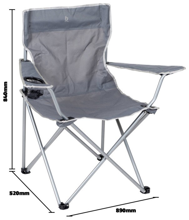 Крісло розкладне Bo-Camp Foldable Compact Grey (1267192)