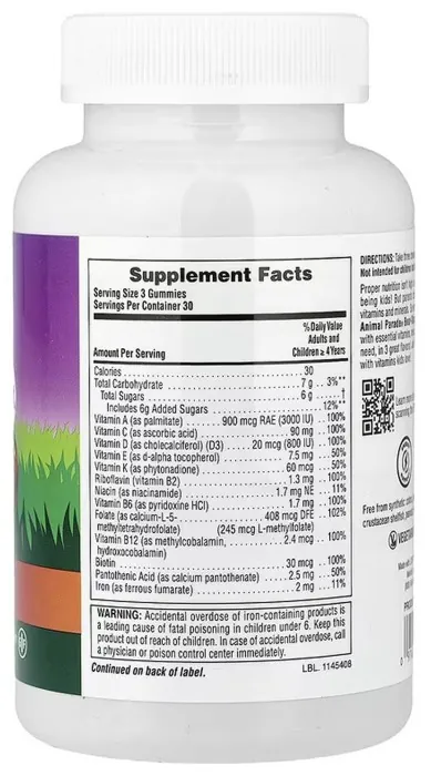 Children's Multivitamin - 90 Gummies Cherry, Grape & Orange