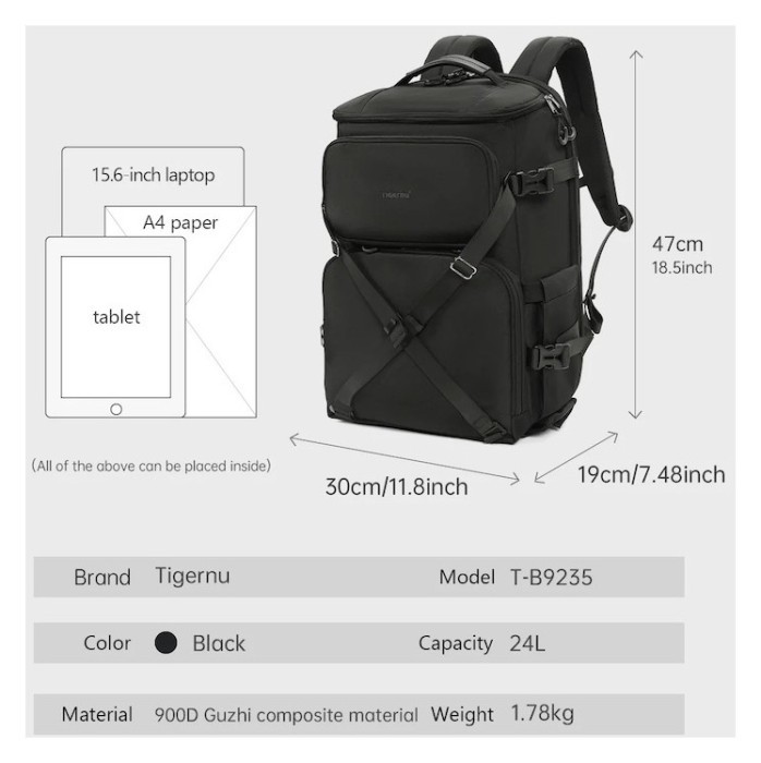 Рюкзак Tigernu T-B9235 15.6" Black