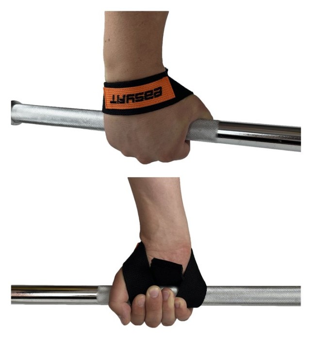 Лямки атлетичні EasyFit Delta для станової тяги чорні, укр, укр