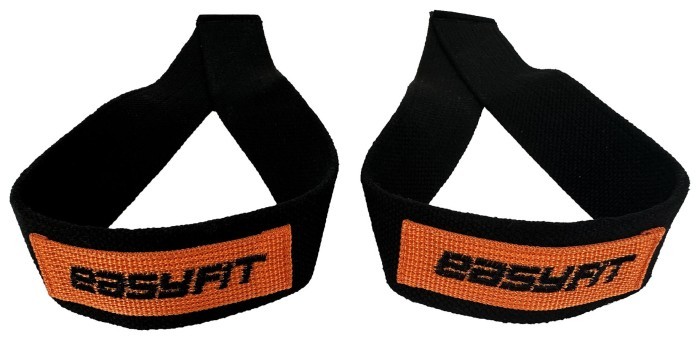 атлетические Лямки EasyFit Delta для становой тяги черные.