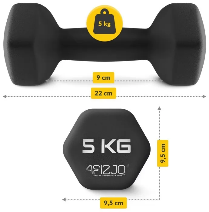 Гантелі вінілові 4FIZJO Classic 2 x 5 кг (P-5907739312808)