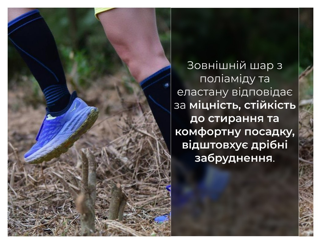 Водонепроникні шкарпетки Dexshell Longlite Socks 2.0, блакитні полоски, розмір M (39-42), укр, укр