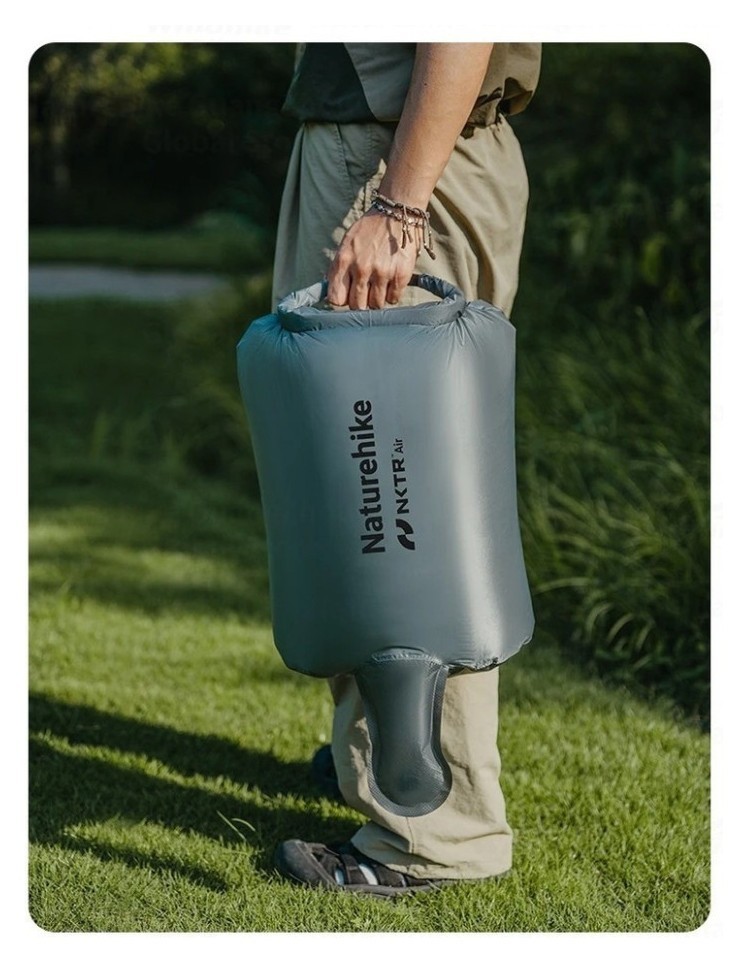 Гермомішок-насос універсальний для надування матраців та подушок Naturehike, сірий