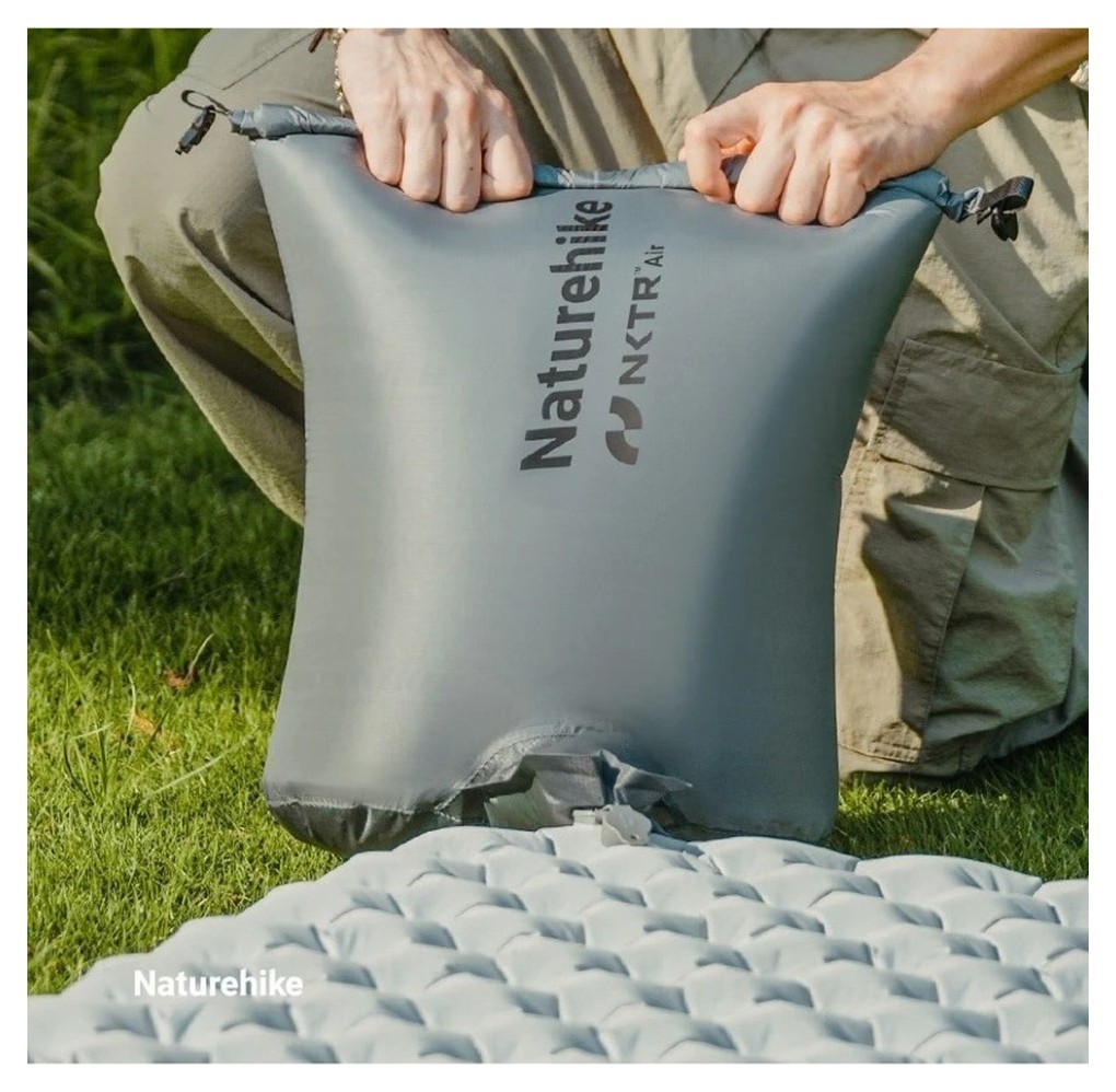 Гермомішок-насос універсальний для надування матраців та подушок Naturehike, сірий