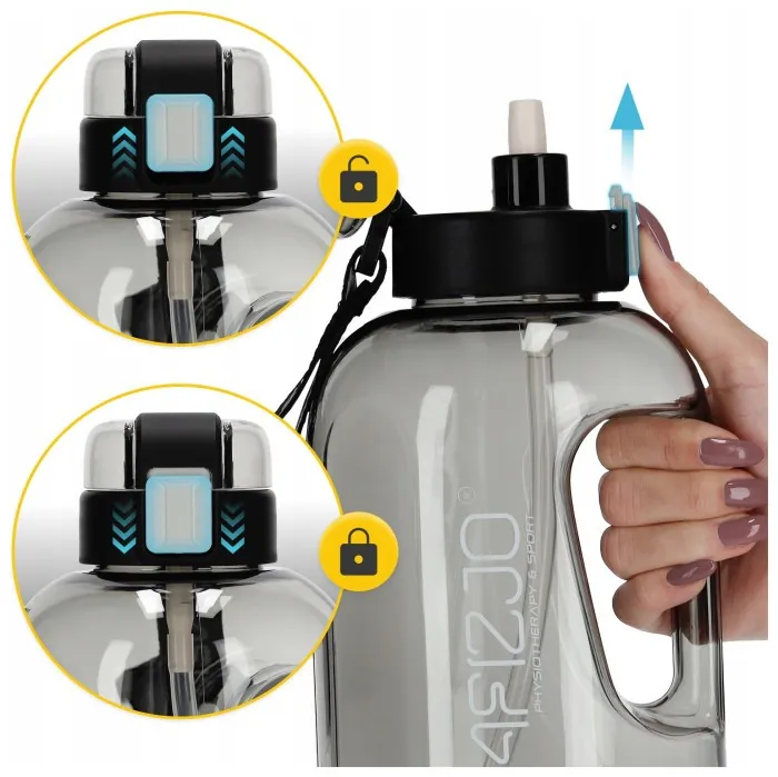 Бутылка для воды спортивная 4FIZJO 2000 мл Grey (P-5905973403825)