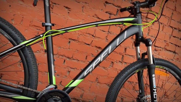 Велосипед гірський 29" Spelli SX-4700 Grey/Green (2025)