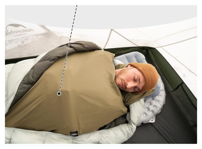 Підкладка для спального мішка Naturehike CNH22SD016, нейлон, коричнева