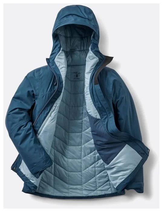 Жіноча тепла мембранна куртка Rab Xenon Shield Jacket Wmns, Tempest Blue, 10
