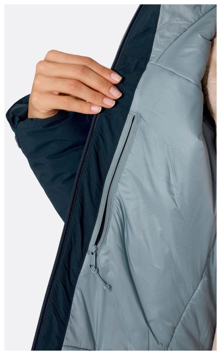 Жіноча тепла мембранна куртка Rab Xenon Shield Jacket Wmns, Tempest Blue, 10
