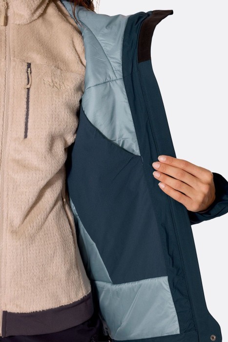 Жіноча тепла мембранна куртка Rab Xenon Shield Jacket Wmns, Tempest Blue, 10