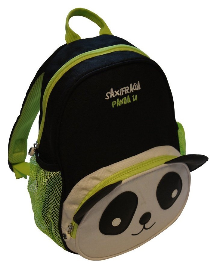 Детский рюкзак Saxifraga PANDA 10 L Black/green flash (SBB15K102Y)