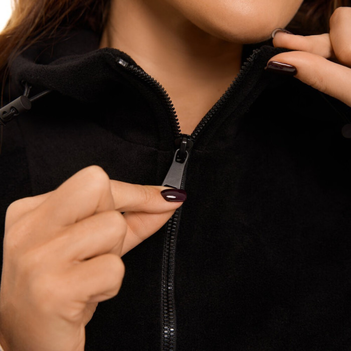 Черный костюм зимний флисовый. Теплый костюм женский Pobedov Huggi женский