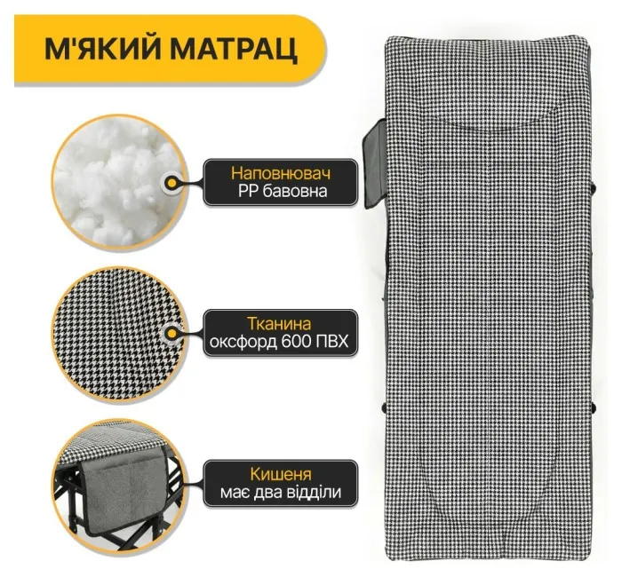 Розкладачка LEOBRO Гусяча лапка (HM-169K Houndstooth)