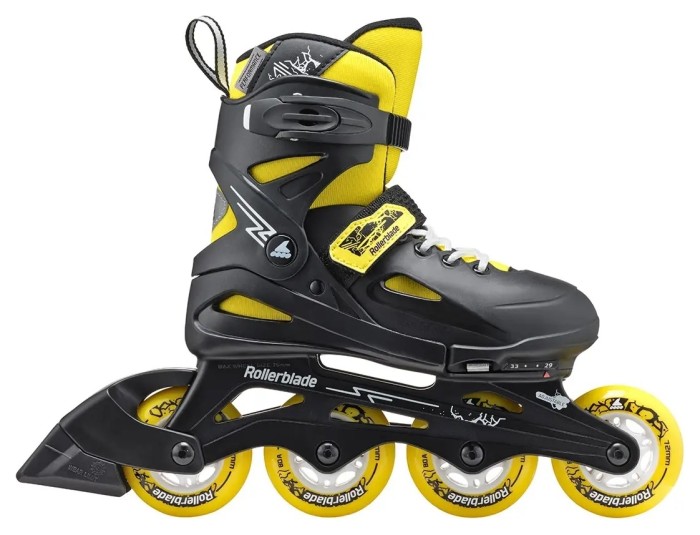Ролики Rollerblade Fury black-yellow