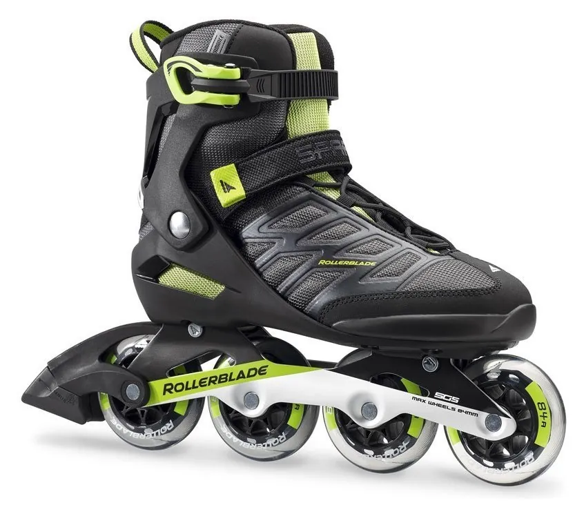 Роликові коньки для дорослих Rollerblade SPARK 84 40 (7.5US) 255мм Black/green (07849700 T83) (295мм)
