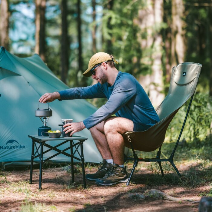 Стілець складаний ультралегкий Naturehike CNK2550JJ013 Yamami YL01, розмір L, алюміній, чорний, укр, укр