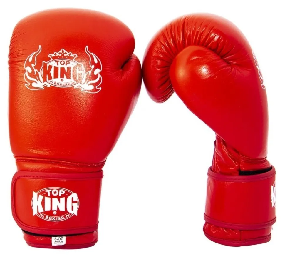 Шкіряні боксерські рукавички Maraton Top King # 8 OZ (Красный)