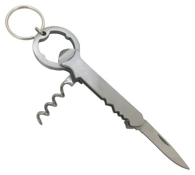 Munkees 3456 брелок-ніж-штопор SS Corkscrew steel