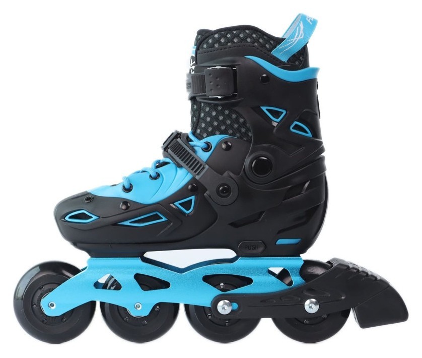 Детские раздвижные ролики Flying Eagle S9 dual density синие 27-31