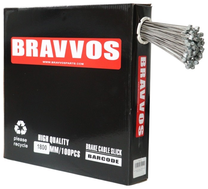 Трос тормозной нерж. 1800х1.5мм BRAVVOS 100 шт., укр, укр